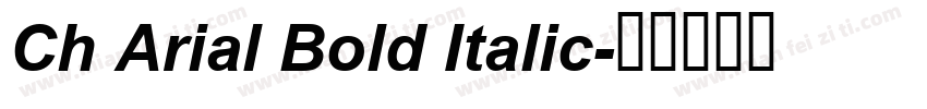 Ch Arial Bold Italic字体转换